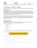 Purchasing - Global - Quality, page 1 of 2