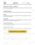 Radiation Safety - Alberta RAVS, page 1 of 2