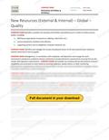 Resources (External & Internal) - Quality, page 1 of 2