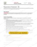 Respiratory Protection - BC RAVS, page 1 of 4