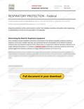 Respiratory Protection - Federal RAVS, page 1 of 4