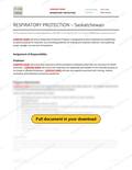 Respiratory Protection - Saskatchewan RAVS, page 1 of 6
