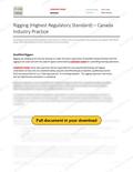 Rigging (Highest Regulatory Standard) - Canada Industry Practice RAVS, page 1 of 3