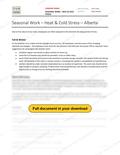 Seasonal Work - Hot & Cold - Alberta, page 1 of 2