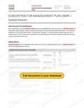 Subcontractor Management Plan - Saskatchewan RAVS, page 1 of 3