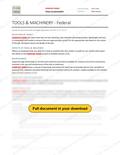 Tools & Machinery - Federal RAVS, page 1 of 2
