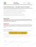 Tools & Machinery - Canada Industry Practice, page 1 of 4