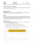 Traffic Control- Ontario RAVS, page 1 of 3