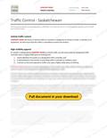 Traffic Control - Saskatchewan RAVS, page 1 of 3