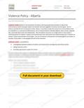 Violence policy - Alberta, page 1 of 2