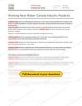 Working Near Water - Canada Industry Practice, page 1 of 1