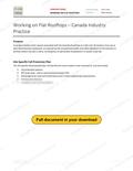 Working on Flat Rooftops - Canada Industry Practice RAVS, page 1 of 4