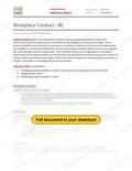 Workplace Conduct - BC RAVS, page 1 of 2