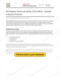 Workplace Electrical Safety (CSA Z462) - Canada Industry Practice, page 1 of 4