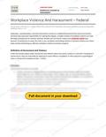 Workplace Violence & Harassment - Federal RAVS, page 1 of 6