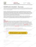 Workplace Violence - Manitoba RAVS, page 1 of 4