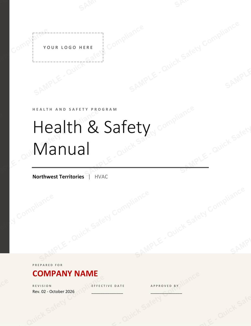 Cover of the Northwest Territories HVAC Safety Manual
