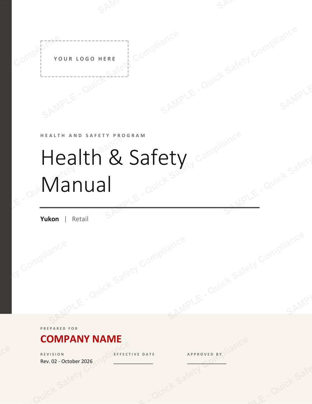 Cover of the Yukon Retail Safety Manual